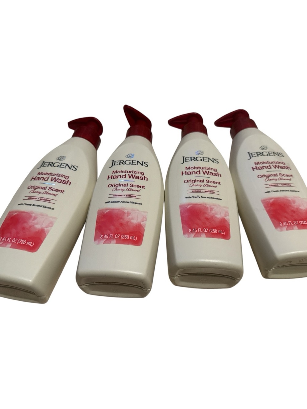 Jergens Moisturizing Hand Wash Cherry Almond - White & Pink (4 Pack)